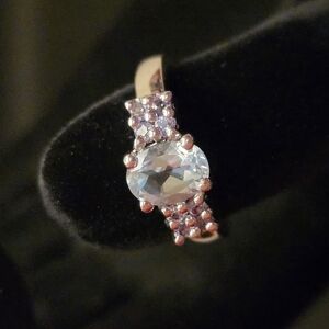 Elegant Silver and Purple Gemstone Ring